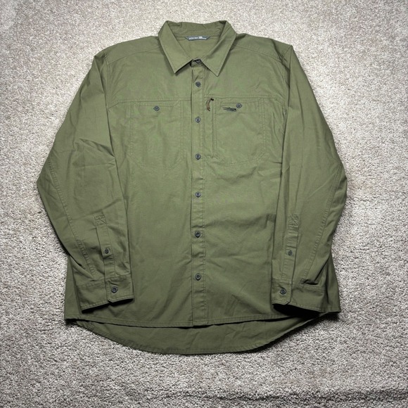 Sitka Gear Other - Sitka Gear Harvester Shirt Mens XXL Olive Green Long Sleeve Button Up Stretch